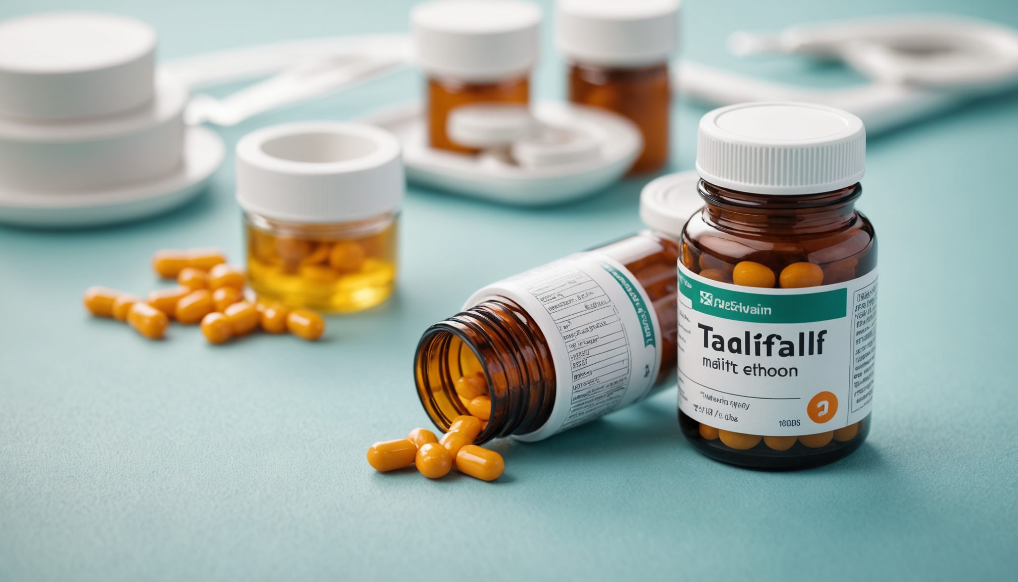 Illustration of a healthcare consultation discussing tadalafil for erectile dysfunction and other approved uses